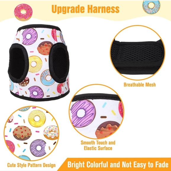 Donut Dog Harness with Leash Set - Picture 2 of 7